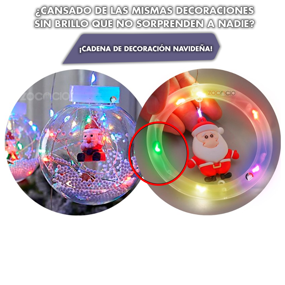 Guirnalda con luces led muñecos de nieve