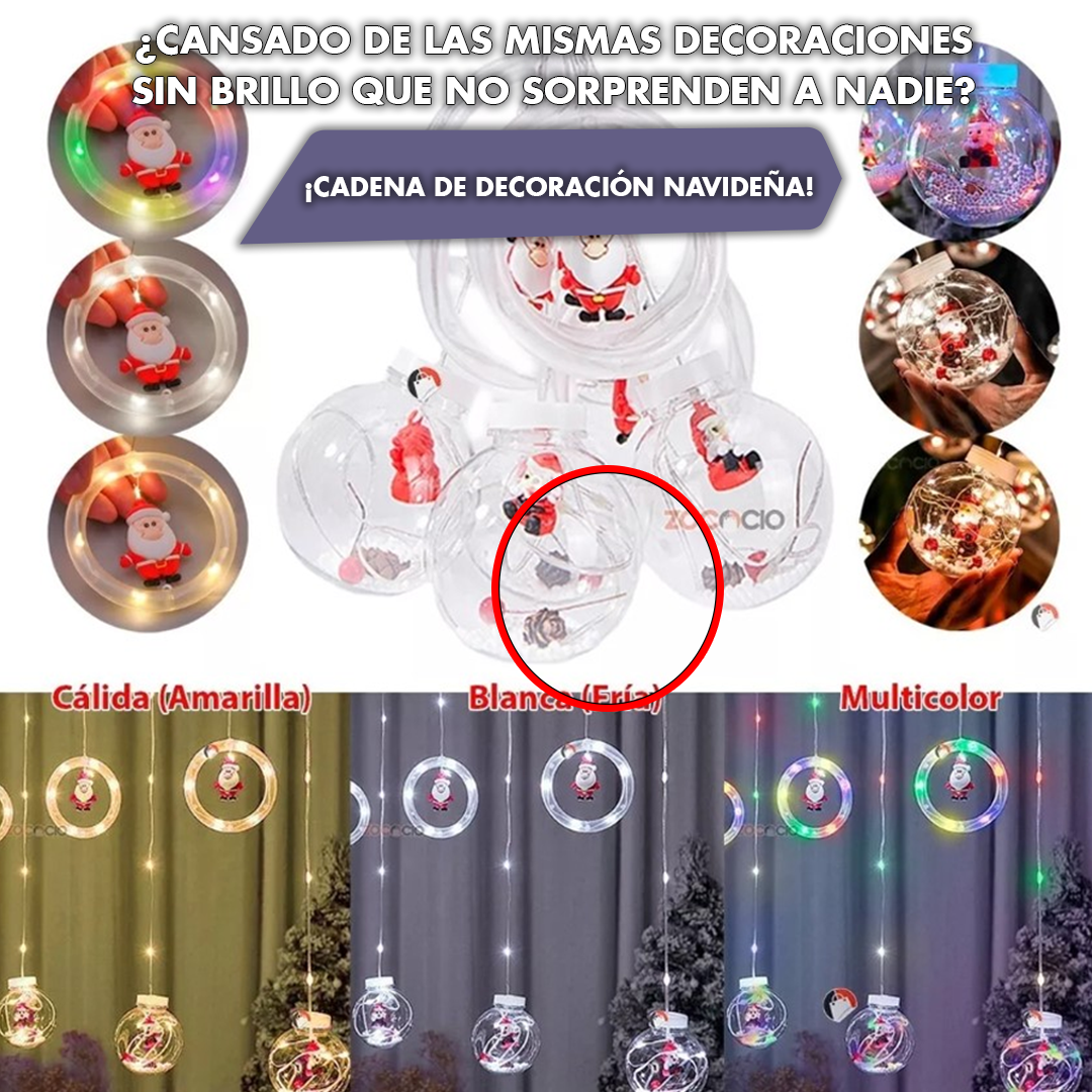 Guirnalda con luces led muñecos de nieve