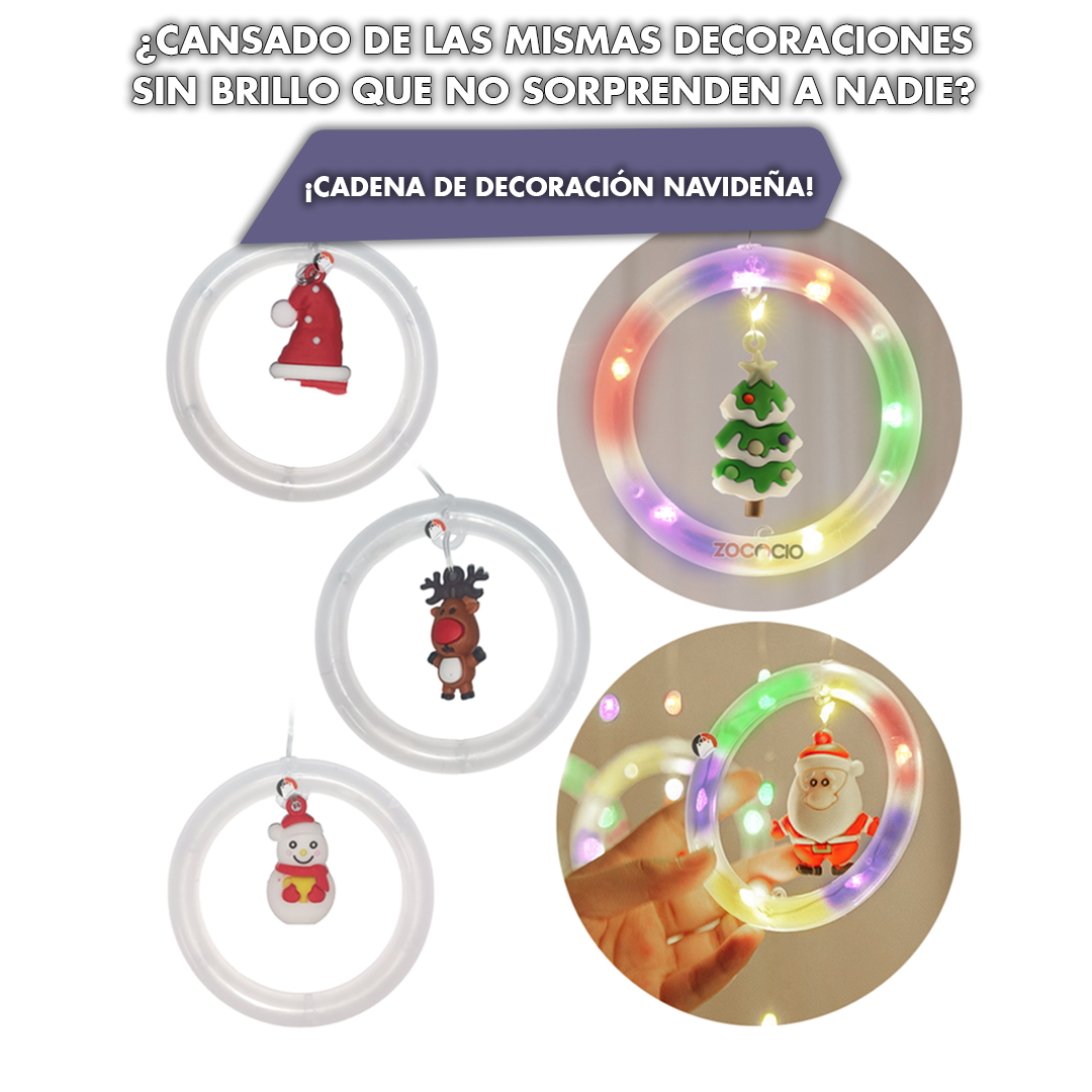 Guirnalda con luces led muñecos de nieve